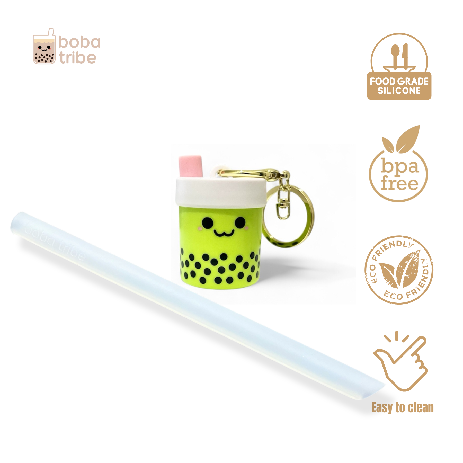 Boba Straw Keyring Set