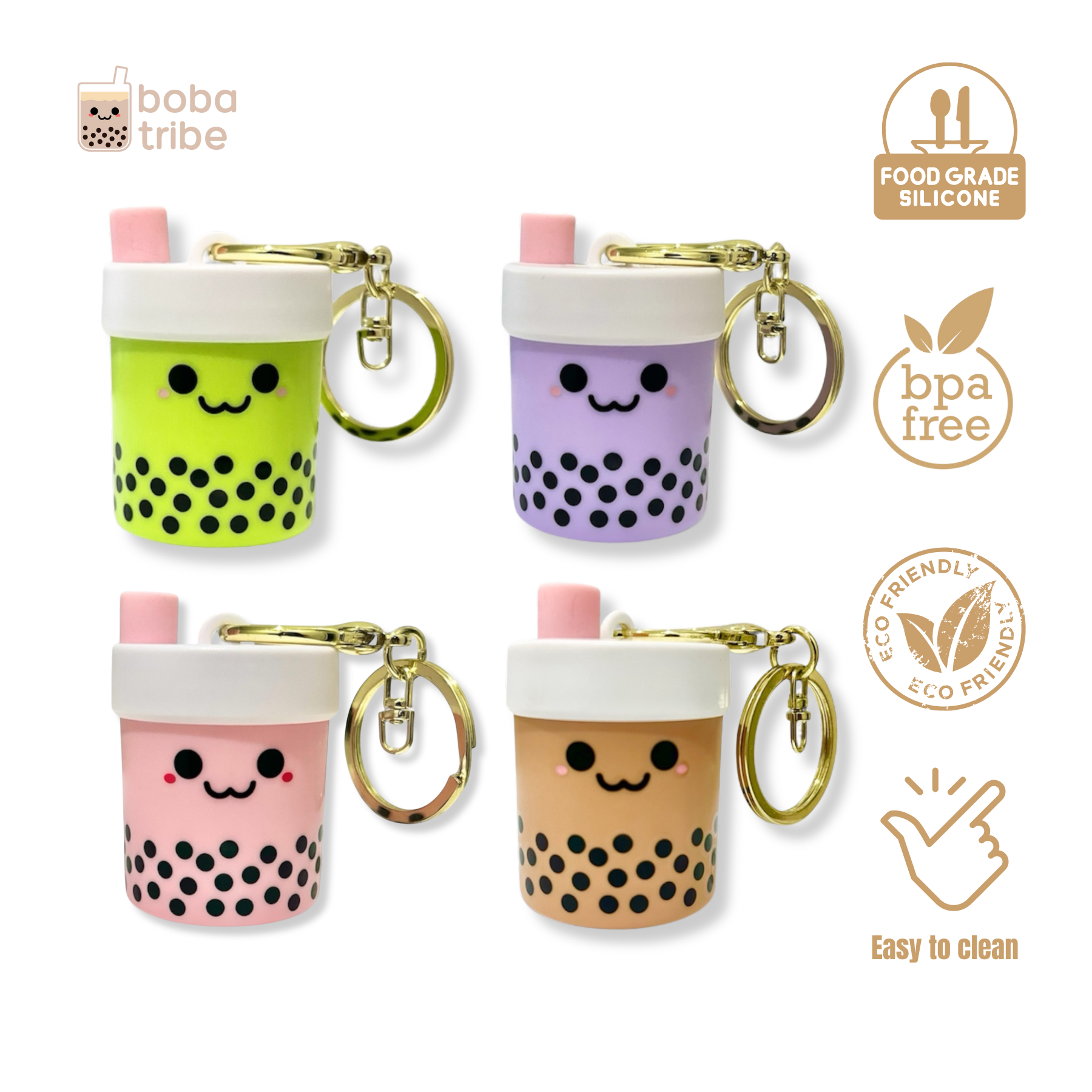 Boba Straw Keyring Set