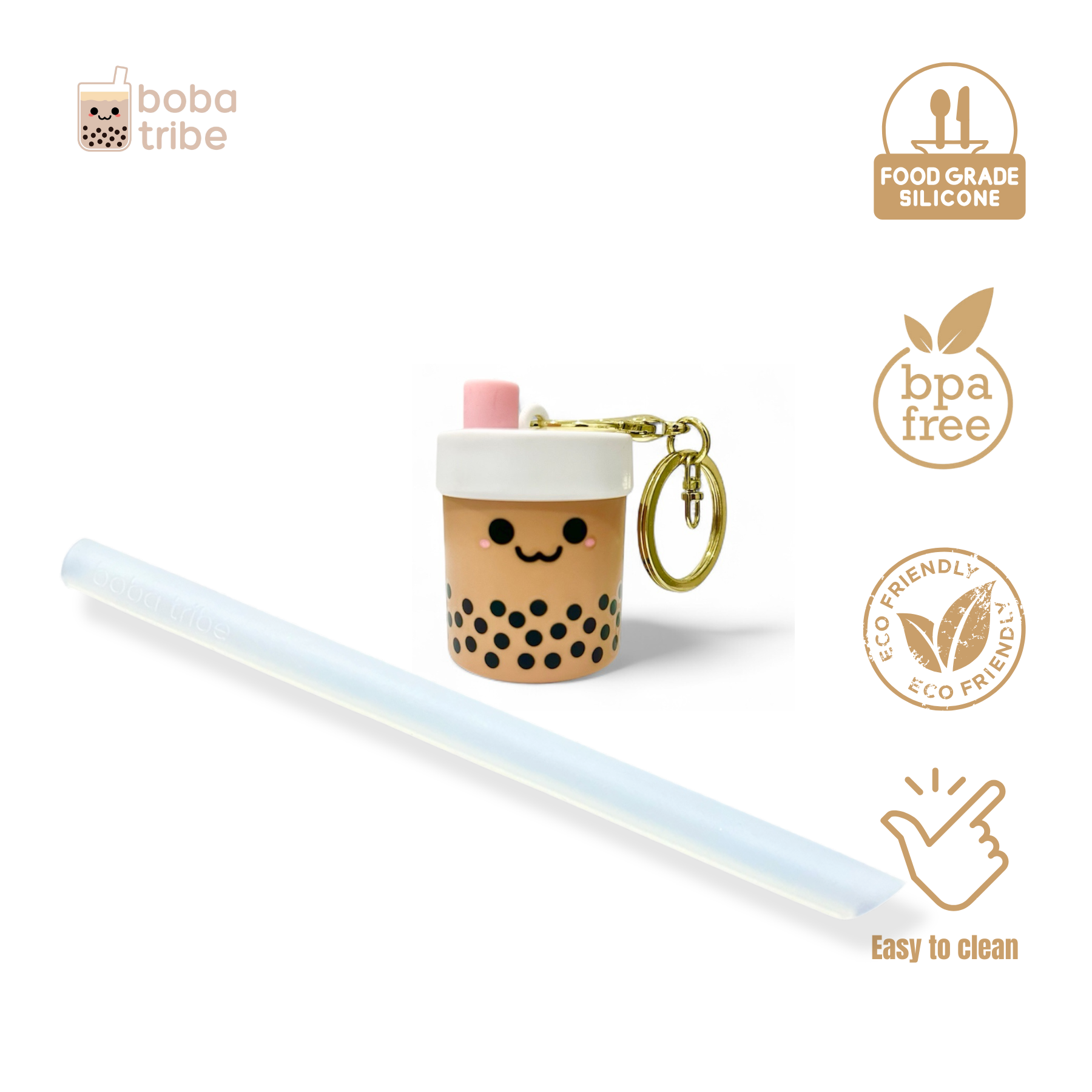 Boba Straw Keyring Set