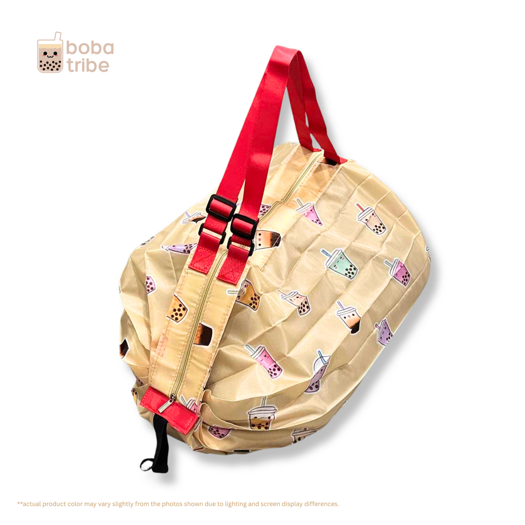 BobaTote - a foldable reusable bag for shopping & boba runs