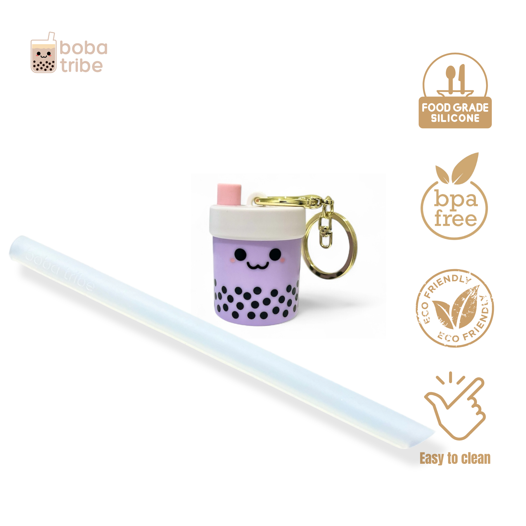 Boba Straw Keyring Set